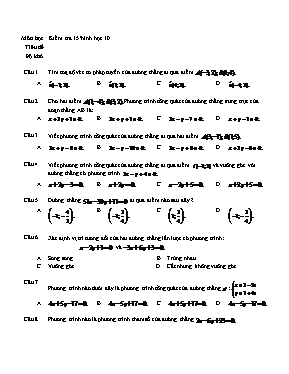 Kiểm tra 15phút Hình học 10